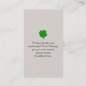 Een wandeling in de Light Memorial Kaart Visitekaartje (Achterkant)