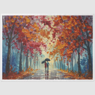 Een wandeling in de regen tissuepapier