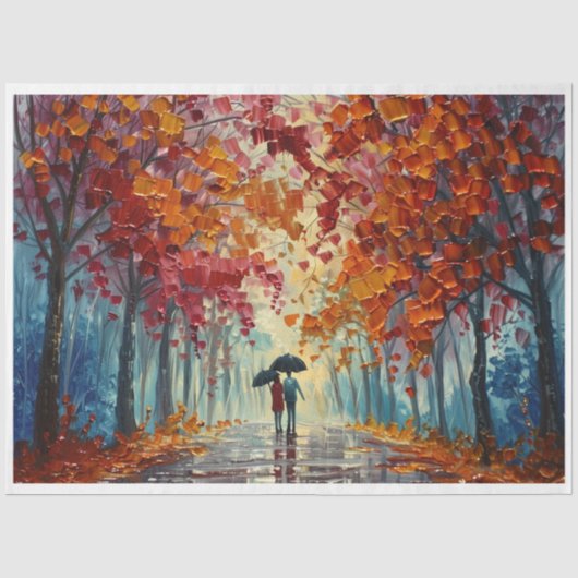 Een wandeling in de regen tissuepapier (Voorkant)