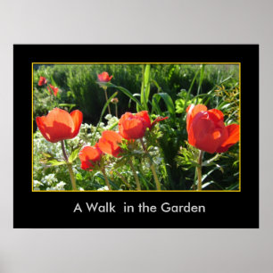 Een wandeling in de tuin poster