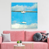 Een wandeling in de wolken canvas afdruk (Insitu (Woonkamer))