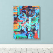 Een wandeling in de woud-Abstracte Wabi Sabi-kunst Canvas Afdruk (Insitu (Houten vloer))