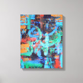 Een wandeling in de woud-Abstracte Wabi Sabi-kunst Canvas Afdruk (Voorkant)