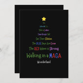 Een wandeling in een MAGA Wonderland Feestdagenkaart (Voorkant / Achterkant)