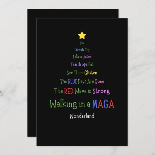 Een wandeling in een MAGA Wonderland Feestdagenkaart (Voorkant / Achterkant)