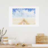 Een wandeling in een tarweveld poster (Keuken)