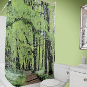 Een wandeling in het bos douchegordijn
