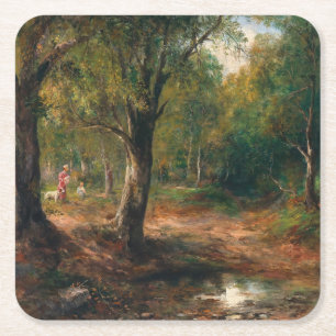 Een wandeling in het bos – Emil Barbarini Kartonnen Onderzetters