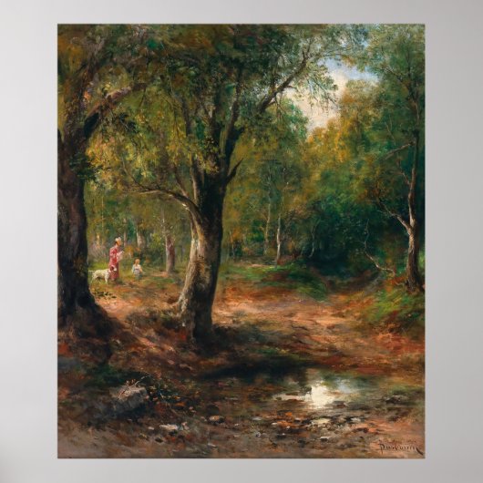 Een wandeling in het bos – Emil Barbarini Poster (Voorkant)
