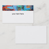 Een wandeling in het bos-hand geschilderde Abstrac Visitekaartje (Voorkant / Achterkant)