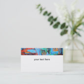 Een wandeling in het bos-hand geschilderde Abstrac Visitekaartje (Staand voorkant)