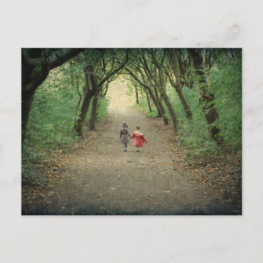 Een wandeling in het Briefkaart van het park (Voorkant)