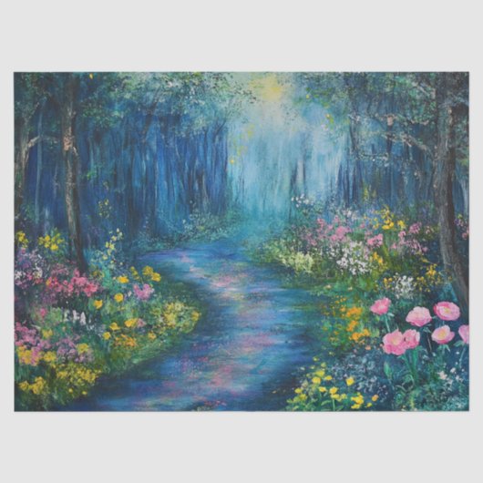Een wandeling in het Forest Decoupage Tissue Paper Tissuepapier (Voorkant)
