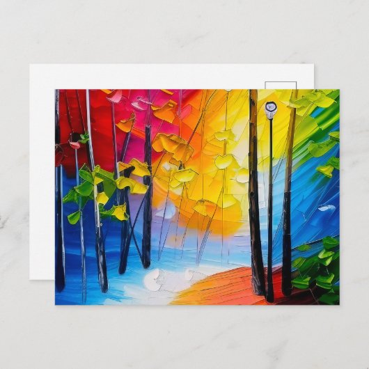 Een wandeling in het park briefkaart (Voorkant / Achterkant)