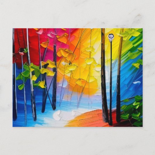 Een wandeling in het park briefkaart (Voorkant)