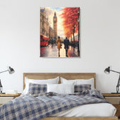 Een wandeling in Londen Canvas Poster Print (Insitu (Slaapkamer))
