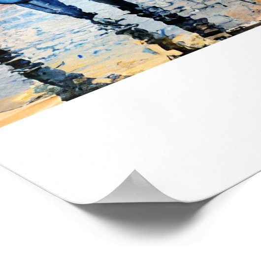 Een wandeling in Paris Wall Art Poster print leven (Hoek)