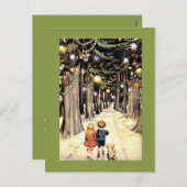Een wandeling langs Christmas Memory Lane Feestdagenkaart (Voorkant / Achterkant)