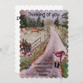 Een wandeling langs de ingang van het boerderij feestdagenkaart (Voorkant / Achterkant)