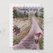 Een wandeling langs de ingang van het boerderij feestdagenkaart (Voorkant)