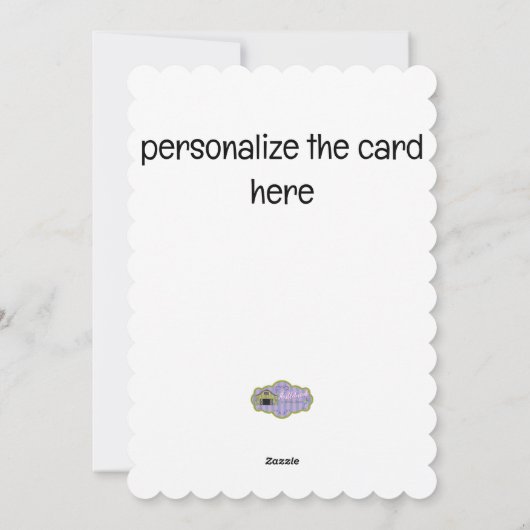 Een wandeling langs de ingang van het boerderij feestdagenkaart (Achterkant)