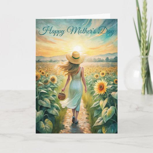 Een wandeling maken Moederdag Feestdagen Kaart (Voorkant)