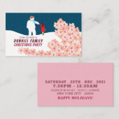 Een wandeling met Sneeuwman, Kerstfeest Ticket Informatiekaartje (Voorkant / Achterkant)