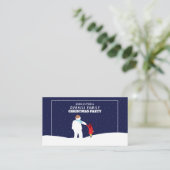 Een wandeling met Sneeuwman, Kerstfeest Ticket Uit Informatiekaartje (Staand voorkant)