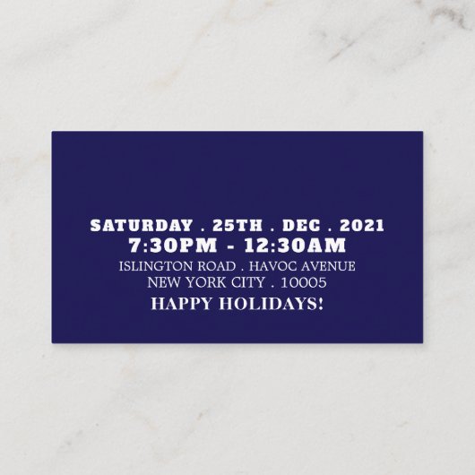 Een wandeling met Sneeuwman, Kerstfeest Uitnodigin Informatiekaartje (Achterkant)