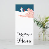 Een wandeling met Sneeuwman Kerstmenu Menu (Staand voorkant)