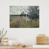 Een wandeling nabij Argenteuil - Claude Monet Poster (Keuken)