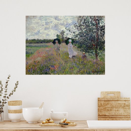 Een wandeling nabij Argenteuil - Claude Monet Poster (Keuken)