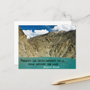 "Een wandeling rond het meer" Inspirerend Quote Briefkaart