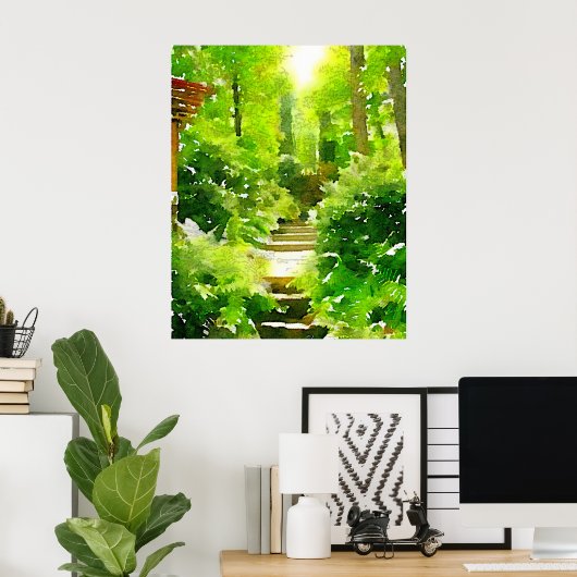 Een wandeling tussen de Ferns Poster (Thuiskantoor)