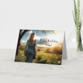 EEN WANDELING - ZUSTER VERJAARDAG KAART (Voorkant)