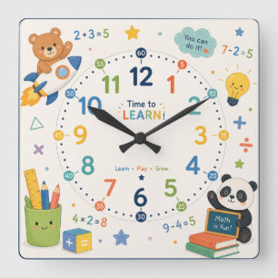 Een wandklok voor de kinderkamer