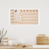 Een wandschilderij in Beni Hasan die de bewegende Poster (Keuken)