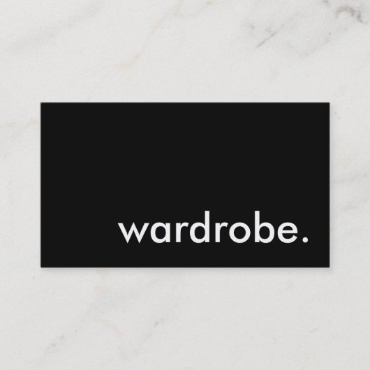 een wardrobe. visitekaartje (Voorkant)