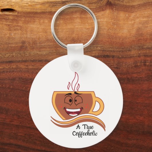 Een Ware Coffeeverknoeide Sleutelhanger (Voorkant)