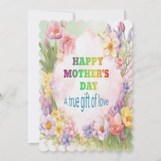 Een Ware Geschenk van Liefde Kaart (Voorkant)