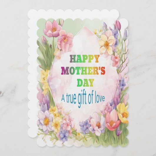 Een Ware Geschenk van Liefde Kaart (Voorkant / Achterkant)