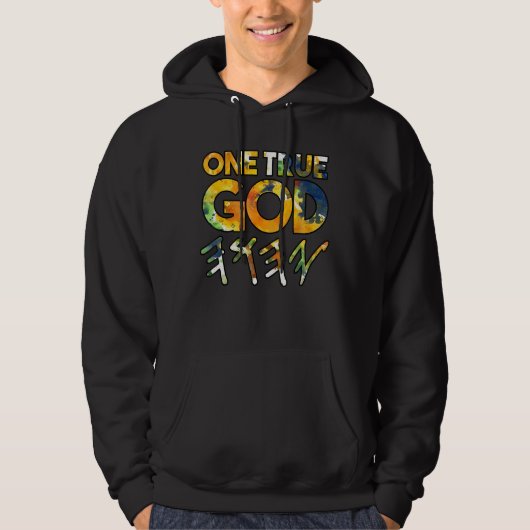 Eén ware god Yhwh Hebrew Hoodie (Voorkant)