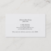 Een ware herenman in de top die zwart kijkt visitekaartje (Achterkant)