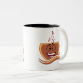Een ware koffieverslaafde  tweekleurige koffiemok (Voorkant rechts)
