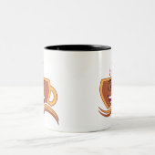 Een ware koffieverslaafde  tweekleurige koffiemok (Center)