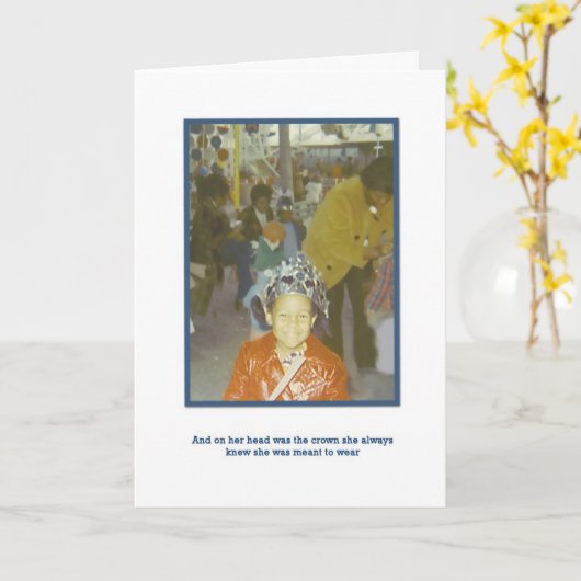 Een ware Koningin Kaart (Gele Bloem)