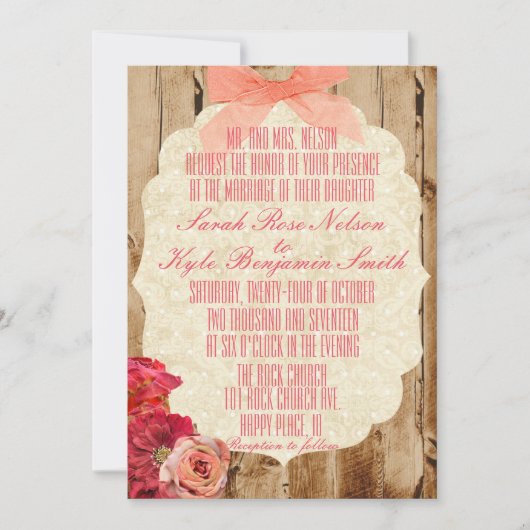 Een ware liefde verhaal bruiloft uitnodiging (Voorkant)