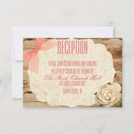 Een ware liefde verhaal ontvangst uitnodiging (Voorkant)