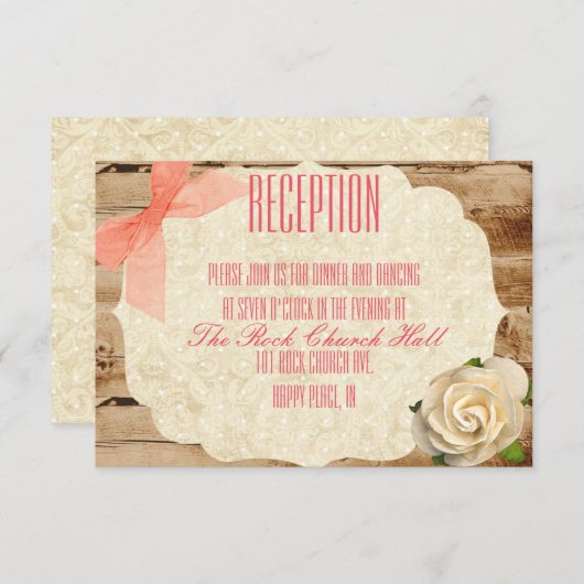 Een ware liefde verhaal ontvangst uitnodiging (Voorkant / Achterkant)