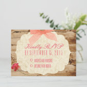 Een ware liefde verhaal "RSVP" kaart (Staand voorkant)